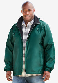 Boulder Creek by KingSize Men's Big & Tall Lightweight Expedition Parka by - Tall - 7XL, Steel Colorblock Multicolored Coat