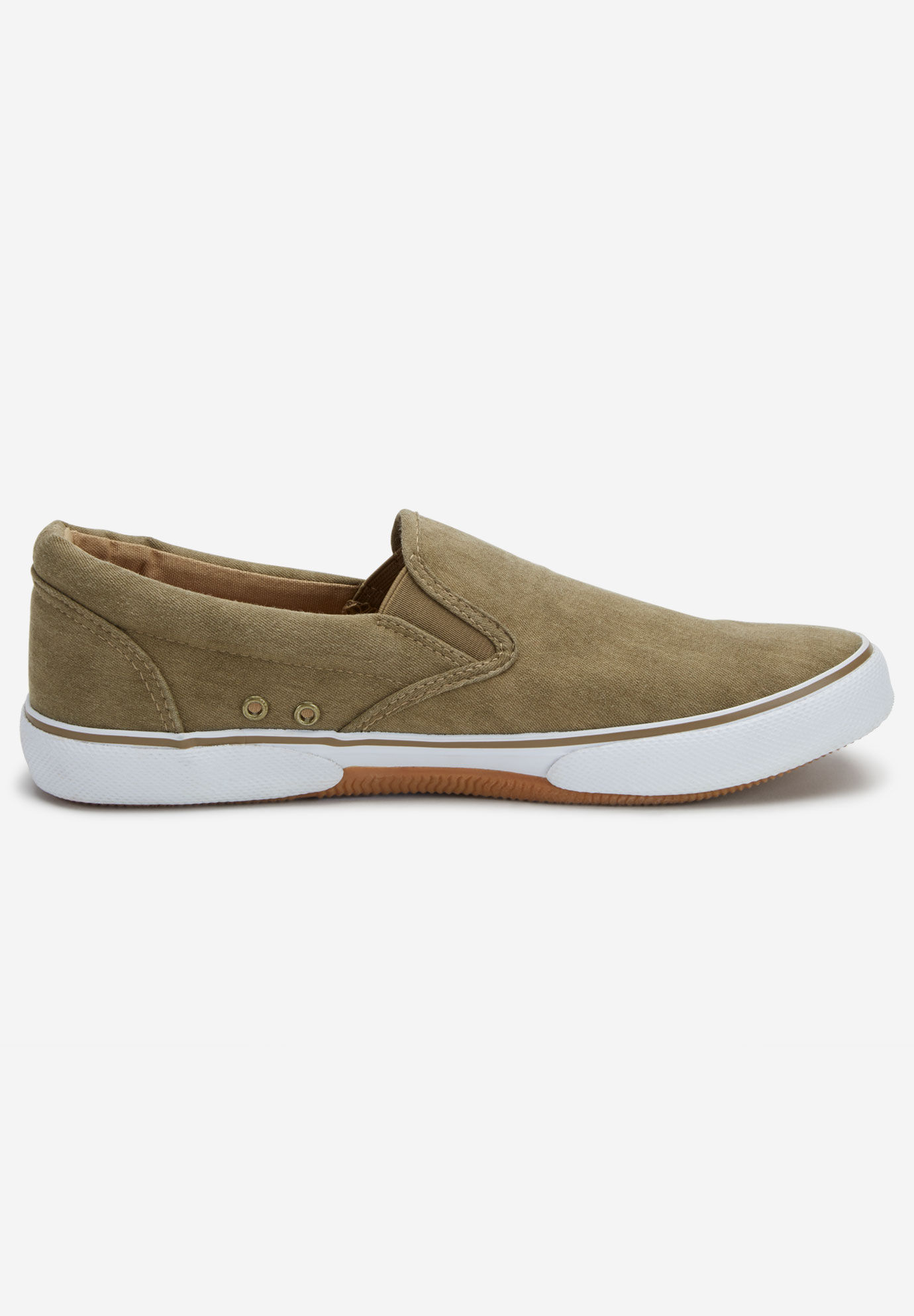 wide canvas slip on shoes
