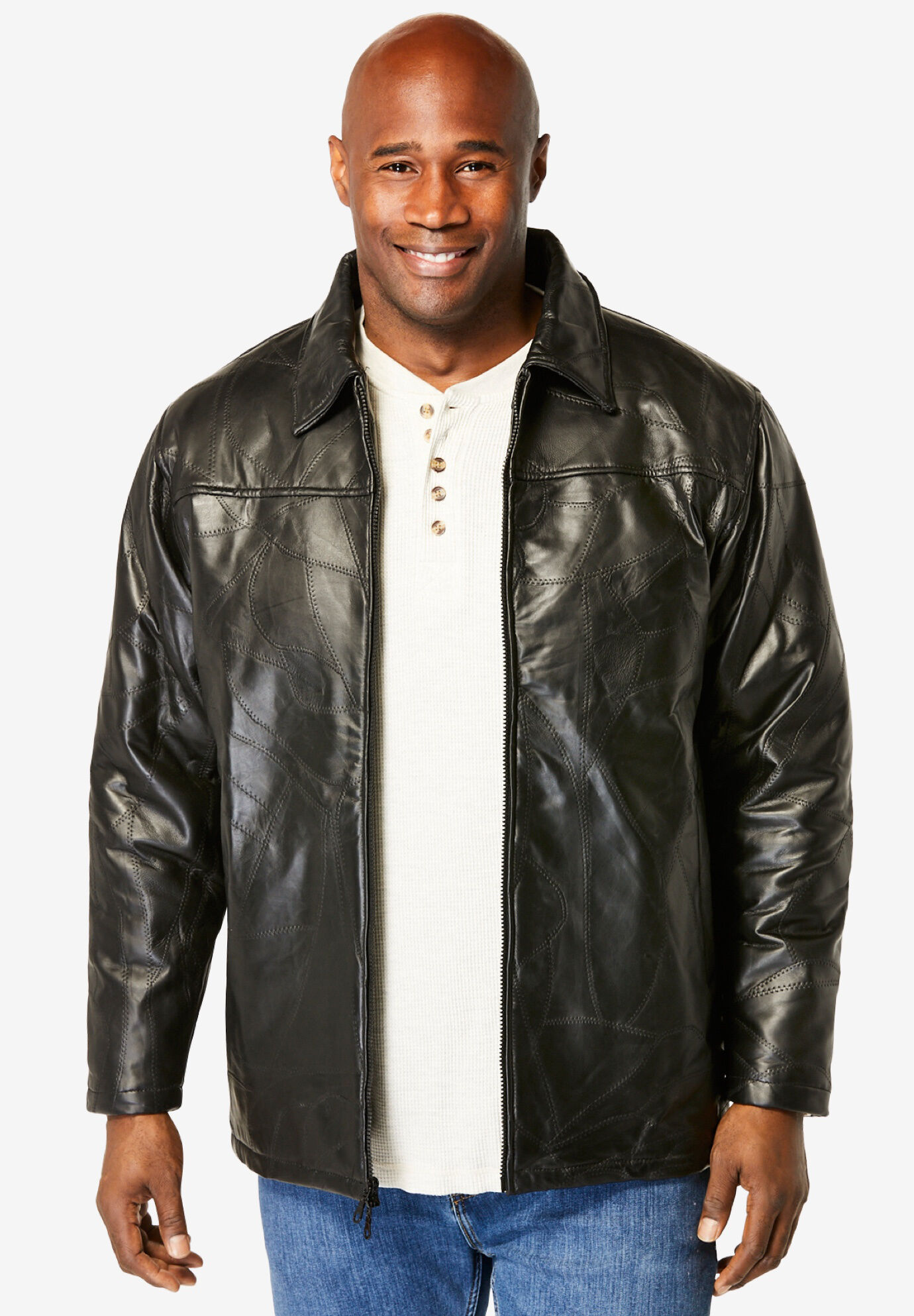 Big & tall cheap leather coats