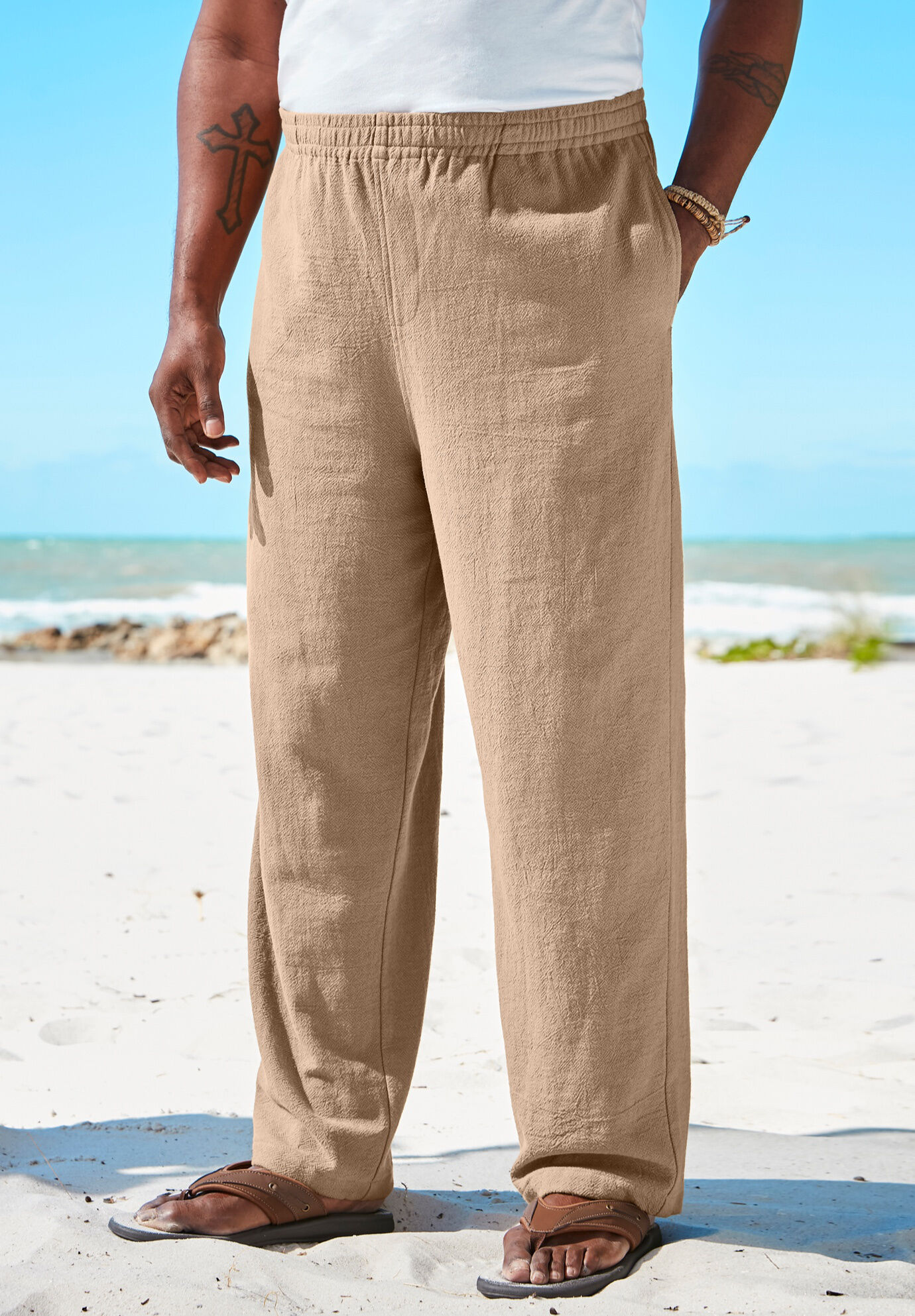 Oh My Gauze beach pants in color snow one size fits all | Beach pants, One  size fits all, Color
