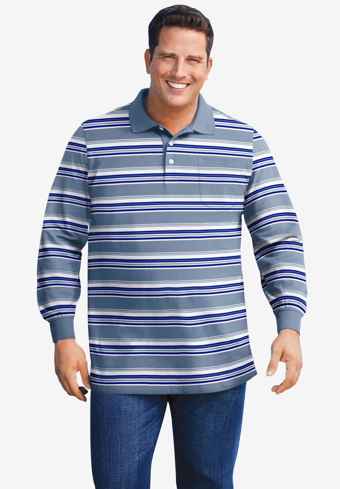 big and tall long sleeve polo shirts