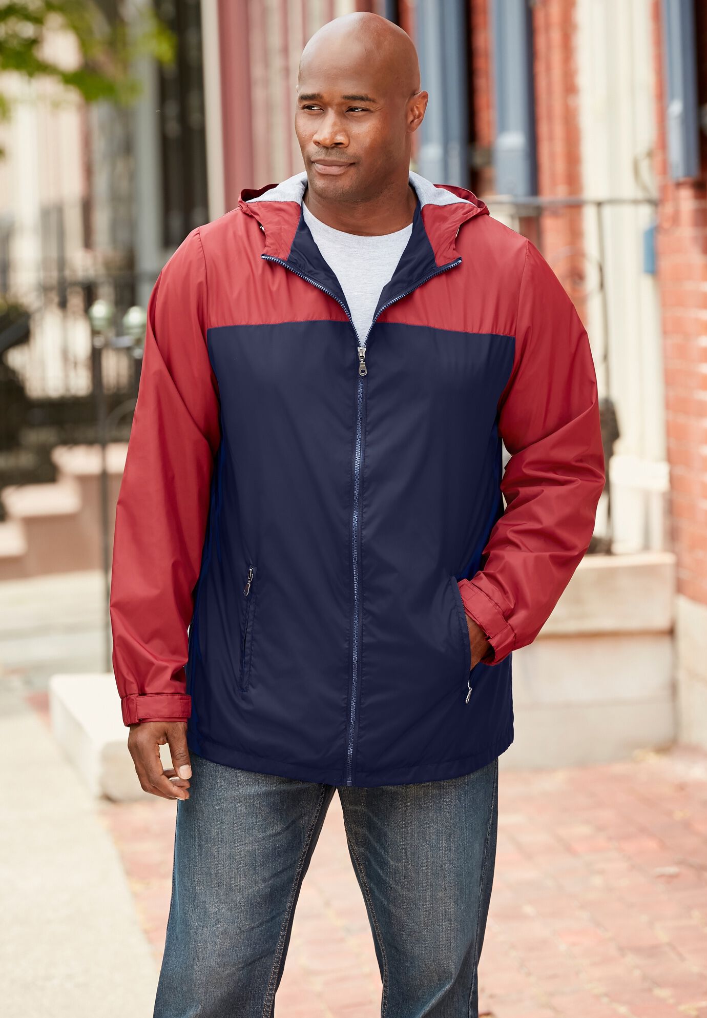 Jersey-Lined Windbreaker