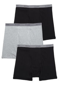 Hanes Ultimate Men's Performance Boxer Brief Underwear, X-Temp, Black/Grey,  4-Pack Assortment 2 2XL 