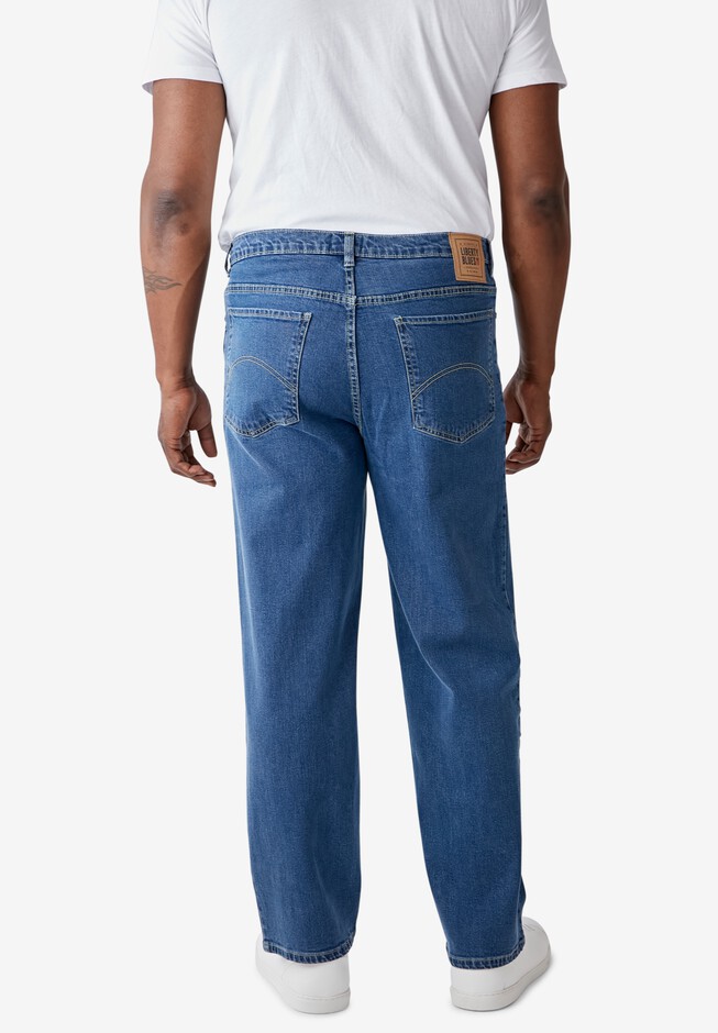 Liberty Blues™ Lightweight Comfort Side-Elastic 5-Pocket Jeans