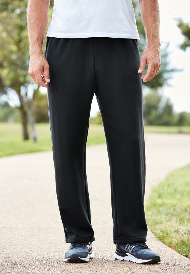 Kingsize Men's Big & Tall Explorer Plush Fleece Pants - 3xl, Black