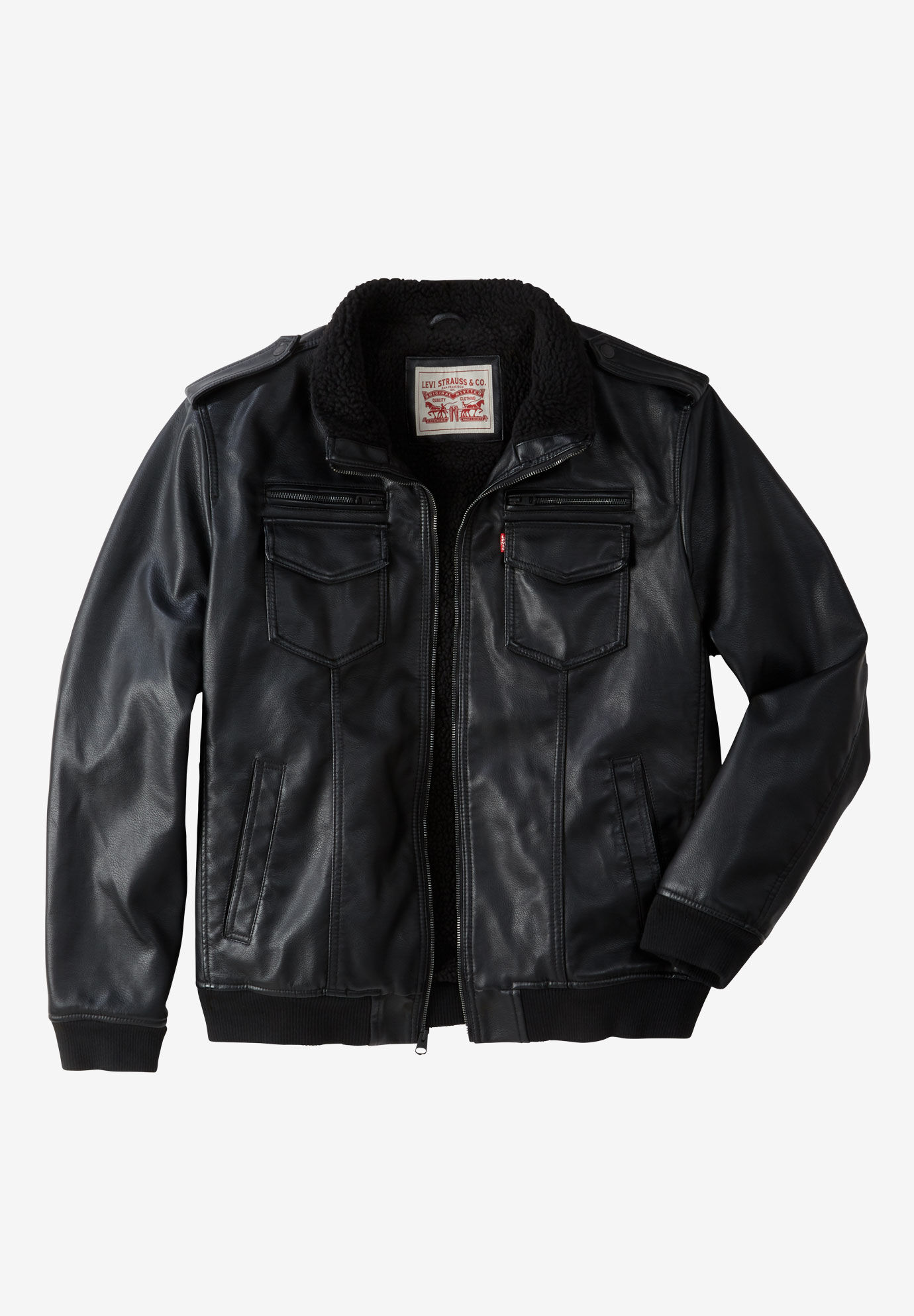 levis black bomber jacket