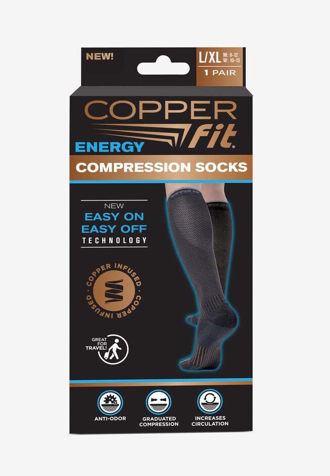 copperfit, Intimates & Sleepwear, Copper Fit Zip Front Black Sports Bra  Size Xl