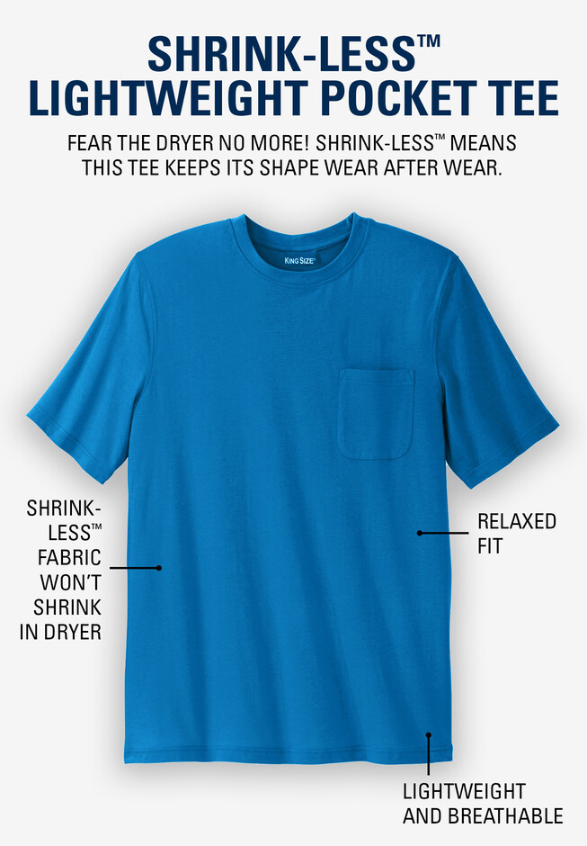 Shrink-Less™ Lightweight Pocket Size King | Crewneck T-Shirt