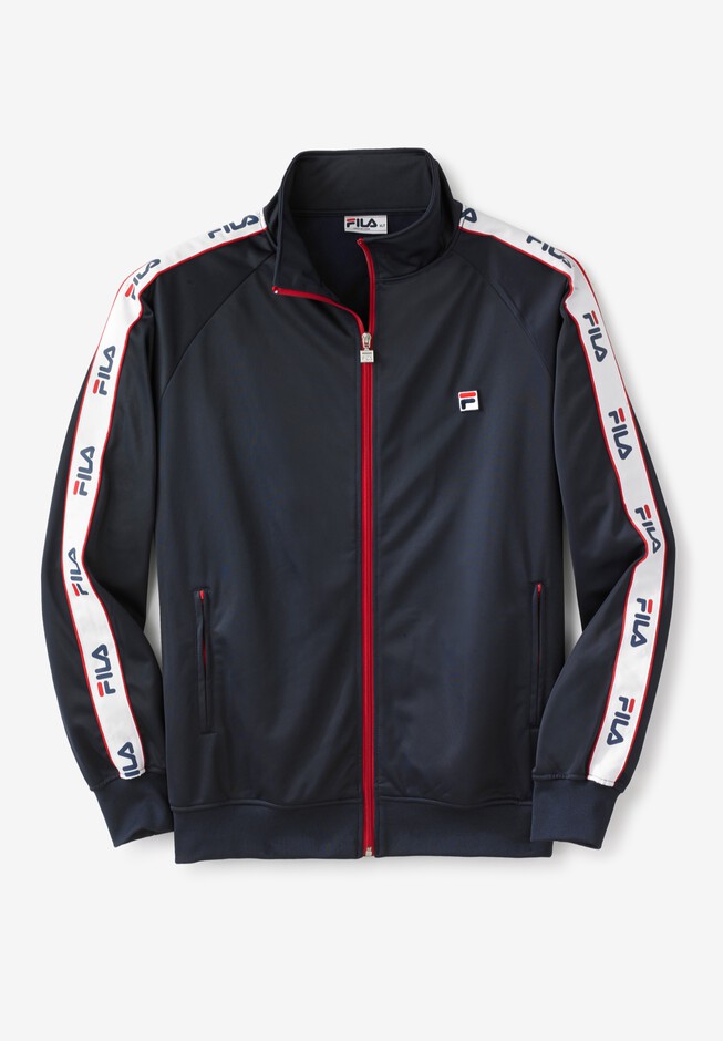 Fila Tracksuit Bottoms With Large Front Logo In Color Block Two-piece in  Red