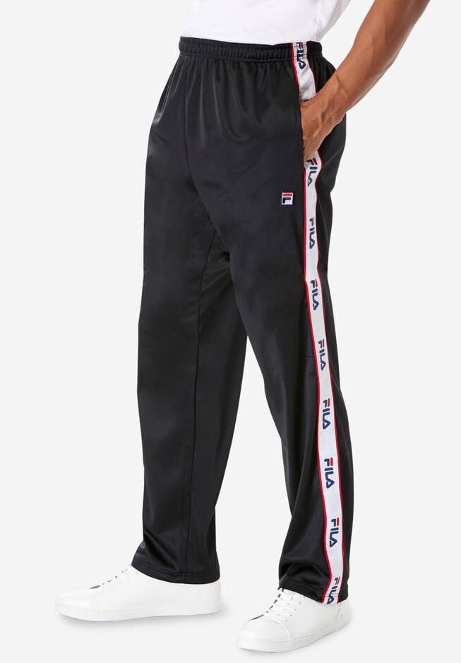 Fila Men's Small Active Track Pants Sweatpants Logo with Front Zip Pockets  Blue