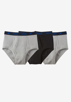 KingSize Men's Big & Tall Classic Cotton Briefs 3-Pack - Big - 6XL,  Assorted Neutral Colors Multicolored Underwear