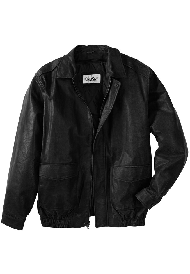 New Big & Tall Rocker Island Leather Jacket