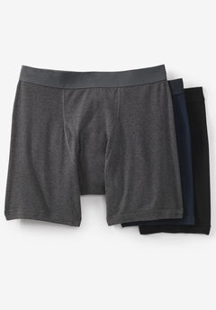 Jockey Life Men's 4-Pack Cotton Stretch Long-Leg Boxer Briefs - Assorted  Black & Greys (XL) at  Men's Clothing store