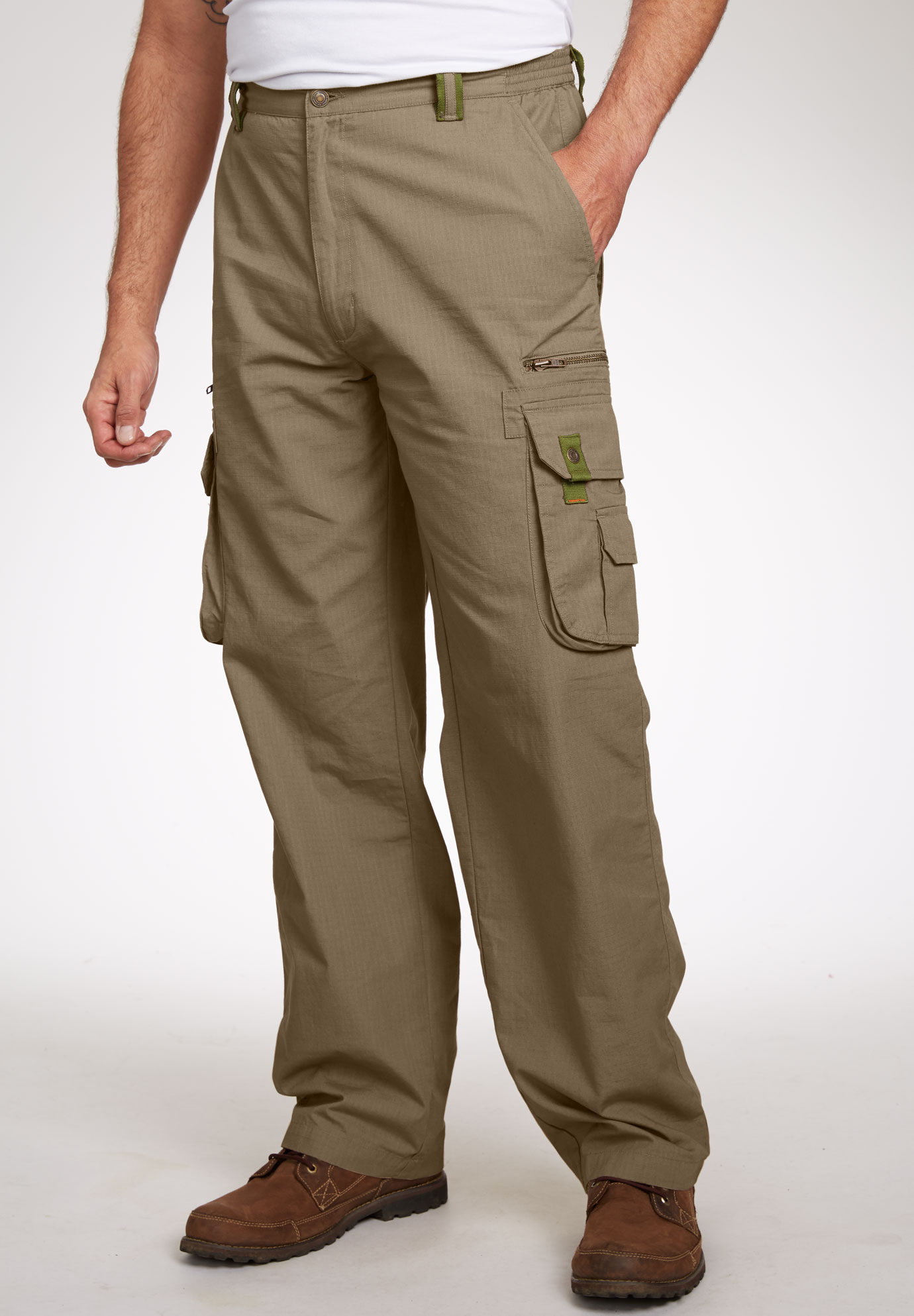 Boulder Creek By Kingsize Men's Big & Tall Renegade Side-elastic Waist  Cargo Pants - Big - 58 38, Brown : Target