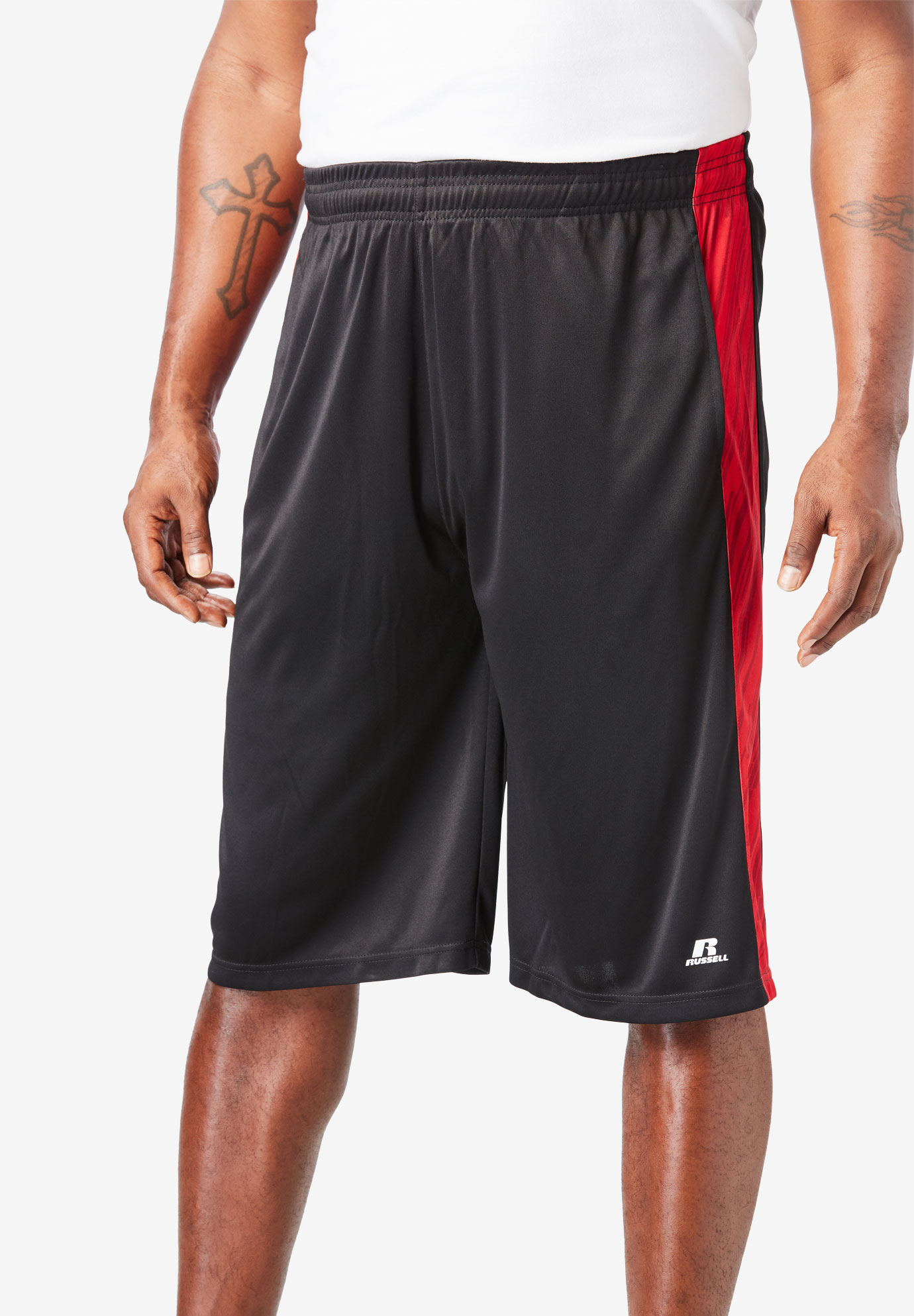 Russell Athletic® Dri-Power® Side Stripe Performance Shorts | King Size