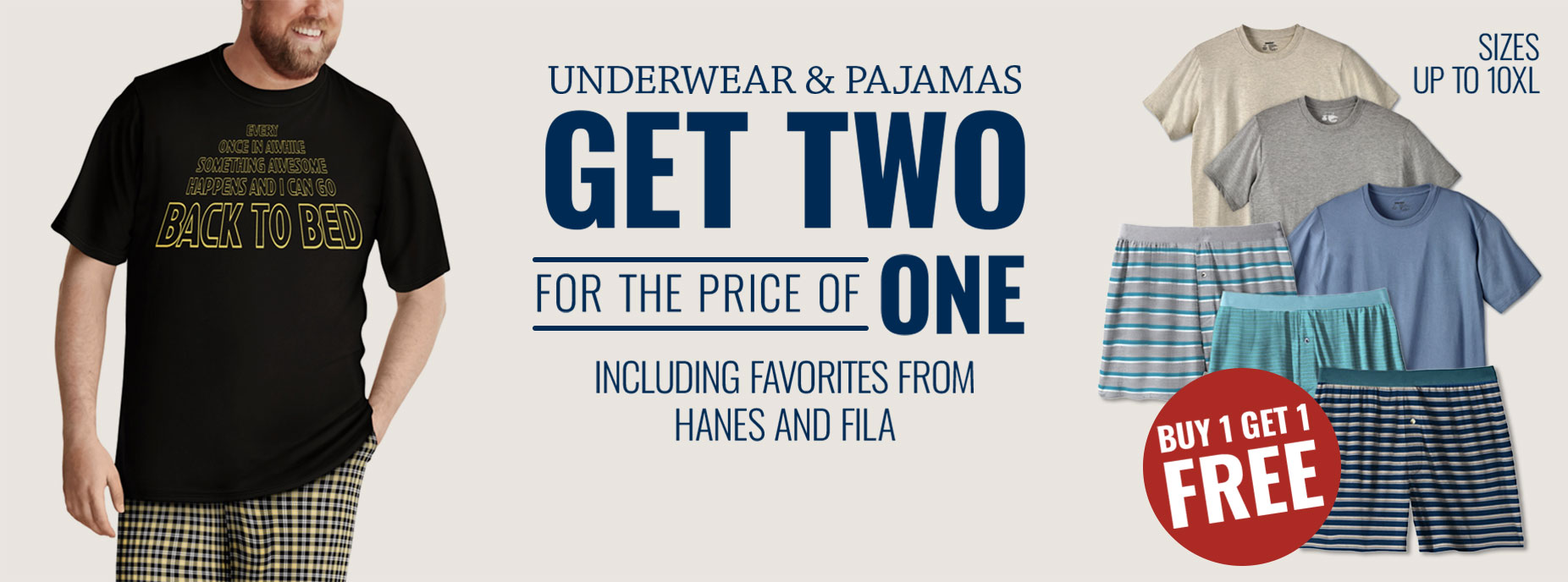 Underwear and pajamas get two for the price of one