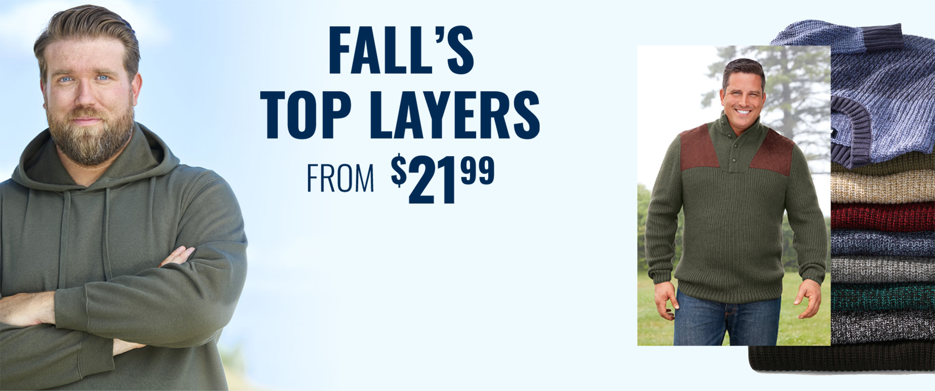 fall's top layers from $21.99