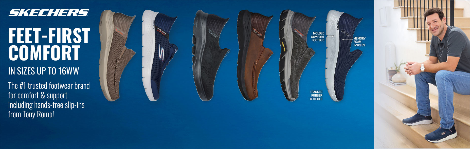 skechers feet-first in sizes up to 16ww