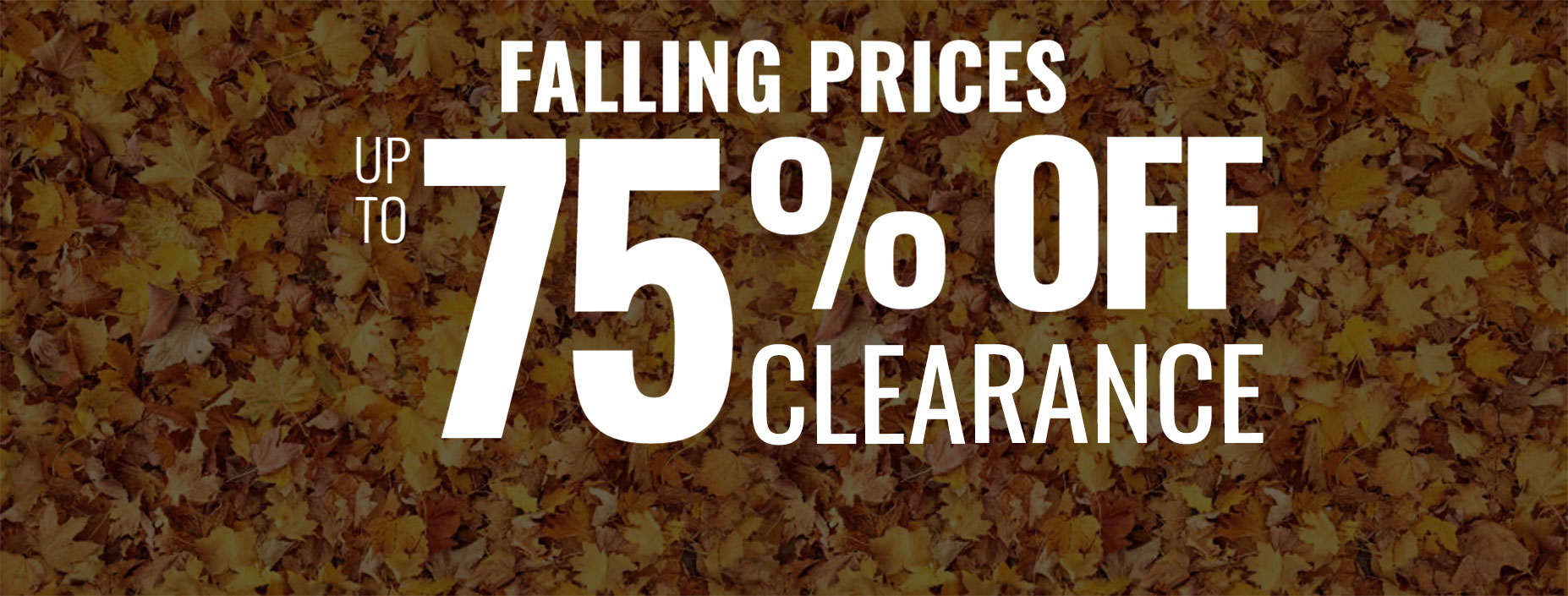 up to 75% off clearance